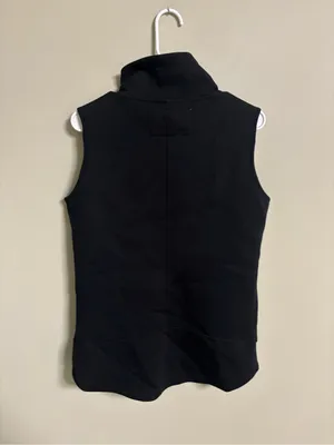 Betsey Johnson Performance Funnel Neck Scuba Vest Black Size Medium Sporty Chic thumbnail 2