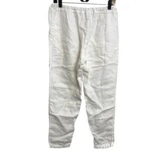 CP Shades Hampton White 100% Linen Drawstring Pull On Pants Size M Coastal Boho thumbnail 2