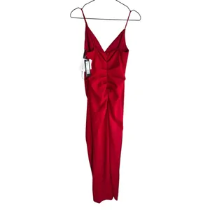 Xscape Red Spaghetti Strap V Neck Full-Length Evening Gown Dress‎ 6 Red thumbnail 7