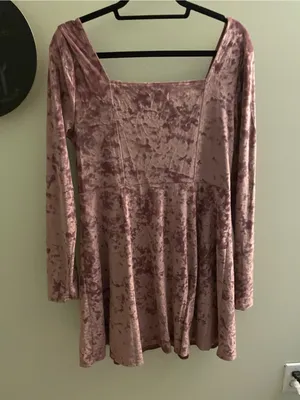 Aeropostale Dusty Rose Velvet Long Sleeve Dress thumbnail 2