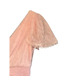New‎ $595 ALICE & OLIVIA Charlsie Smocked Dress English Rose Pink Lace Long Sz 2 thumbnail 11