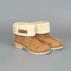 Source Unknown Women’s Brown Plush Lined Non-slip Winter Ankle Boot thumbnail 3
