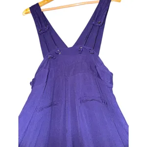 Maeve Anthropologie Purple‎ Overall Jumpsuit Suspender Wide Leg Sz 0 Boho *Flaw* thumbnail 9