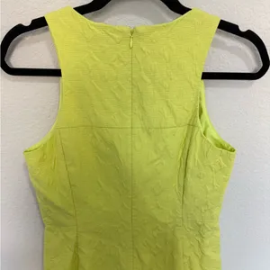 Milly Collection x Banana Republic Neon Yellow Sheath Mini Dress Jacquard Size 4 thumbnail 8