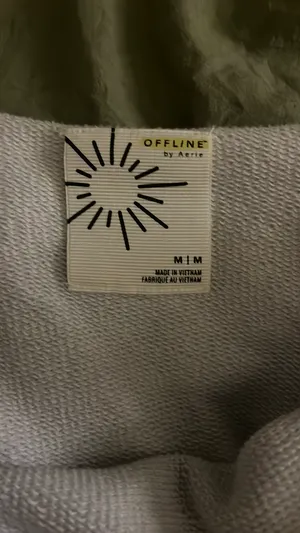 OFFLINE by Aerie Off the Shoulder Blue Top thumbnail 3