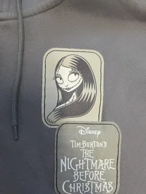 Disney The Nightmare Before Christmas XL Multi Patch Full Zip Hoodie Sweatshirt thumbnail 6