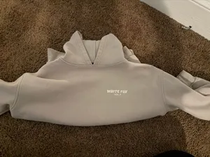 White fox hoodie thumbnail 3