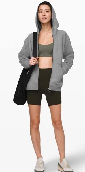 Lululemon All Yours Zip Hoodie Heathered Core Medium Grey Size XS thumbnail 1