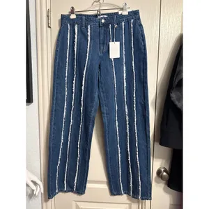 Cello Low Baggy Jean Frayed Distressed Stripe Wide Leg Slouchy Y2K Grunge‎ Indie thumbnail 3