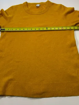 J. Crew Wool Blend Women's Scoop Neck Sweater in Marigold Size Medium thumbnail 4