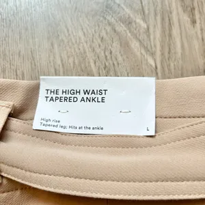 Ann Taylor The High Waisted Tapered Wide Leg Ankle Pants in Tan Size L NWT thumbnail 9