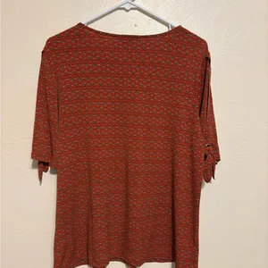 Liz Claiborne Orange Tie Front Relaxed Blouse thumbnail 8