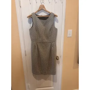 WHITE HOUSE BLACK MARKET black and white dress SZ 14 thumbnail 4