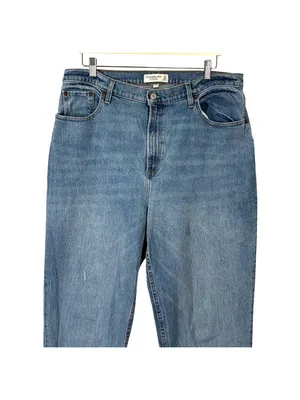 Abercrombie and Fitch The 90s Straight Leg Ultra High Rise Denim Jeans Size 16 thumbnail 5