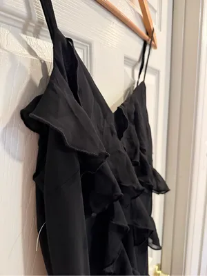 Petal & Pup Black Ruffle Maxi Dress thumbnail 2