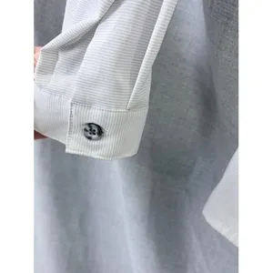 Mountain‎ Hardwear Citypass Popover Shirt Grey White Stripe Top M Camping Hiking thumbnail 4