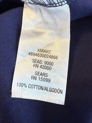 Basic Editions Short Sleeve V Neck T Shirt Navy Size Large Cotton Closet Staple thumbnail 4