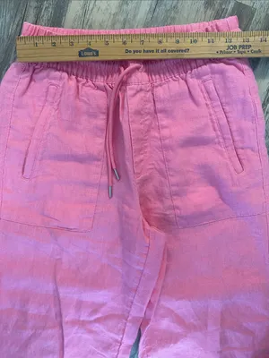 Athleta Retreat Linen High Rise Wide Leg Pant Pink XXS (SP25) thumbnail 2