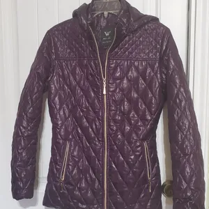 White Mark Winter Women’s Purple Puffer Coat Size M thumbnail 3
