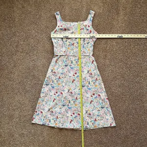 Harold's Dress 4 Sleeveless Shift Midi Paisley Summer Whimsy Pastels Twee Retro thumbnail 7