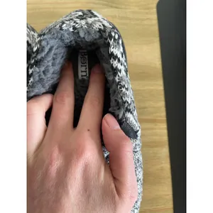 NWT Born Knit Sherpa Black and Gray Comfy Slip On Aztec Slippers Womens Small 6 thumbnail 3