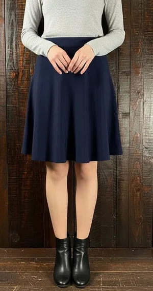 CAbi Dame Navy A-Line Skirt - Medium thumbnail 1