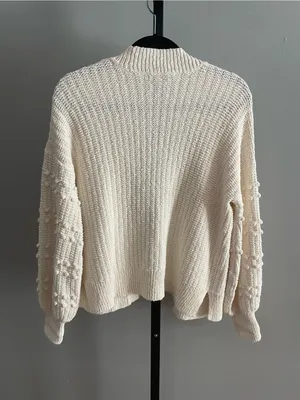 Madewell Cream Knit Cardigan Sweater Size Small thumbnail 2