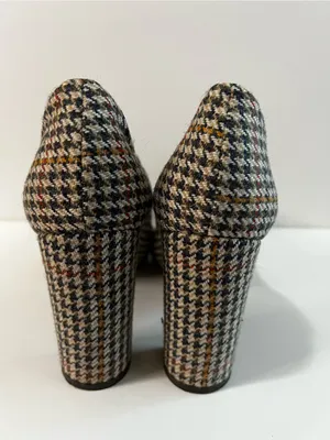 J.Crew Collection Lena Jeweled Tweed Chunky Heel Pumps Made in Italy thumbnail 6
