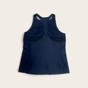 Athleta Navy Perforated Racerback Workout Tank Top Women's Large thumbnail 4