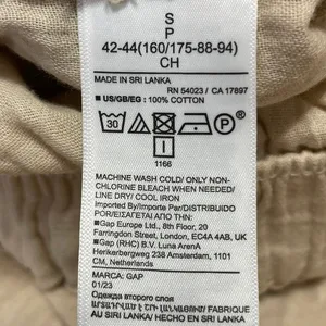 GAP Women's Beige Pleated High Waisted Palazzo Wide Leg Baggy Trousers Pants S thumbnail 5