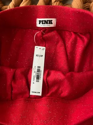 Victoria’s Secret PINK Red Sparkle Pajama Shorts thumbnail 2