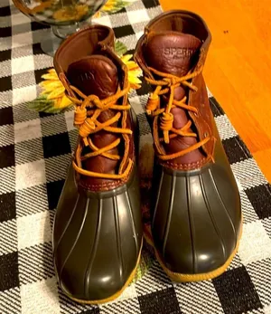 Sperry Brown and Black Winter Boots thumbnail 1