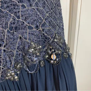 Badgley Mischka Navy Ballerina Formal Gown size‎ 16 formal gala black tie thumbnail 3