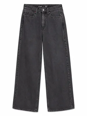 Old Navy Extra High Rise Curvy Wide Leg Cotton Blend Jeans Size 2 thumbnail 1