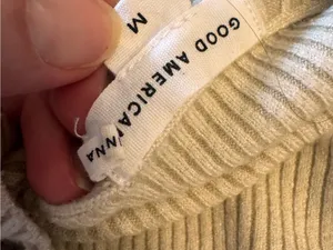 GOOD‎ AMERICAN Ribbed Turtleneck Cropped Sweater thumbnail 4