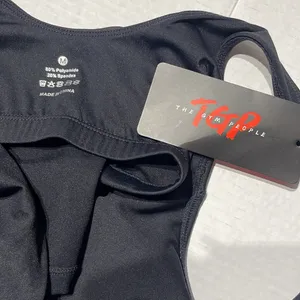 THE GYM PEOPLE Longline Sports Bra Size M Black New With Tags thumbnail 6