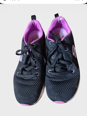 Skechers Women's Black & Pink Air-Cushion Walking Shoes Size 7.5 thumbnail 3