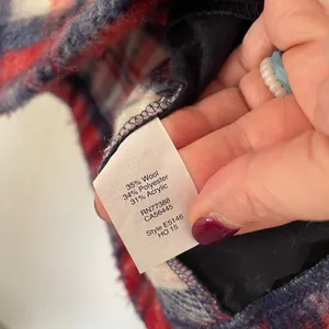 Madewell Wool Blend Red Plaid Fuzzy Pullover Long Sleeve Top ~ Women’s Size S thumbnail 13