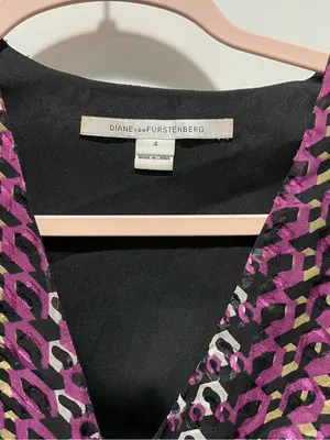DVF Diane von Furstenberg Leo chain silk dress size 4 thumbnail 3