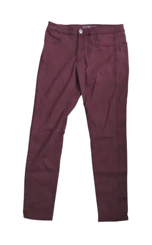 American Eagle Super Stretch Pants 12 Burgundy Skinny Maroon Slim‎ Fit 61607 thumbnail 1