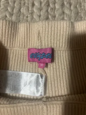 Edikted Cream Knit Cargo Pants thumbnail 2