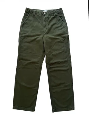 TNA Aritzia Greenwich Pant High-Waisted Carpenter Twill Olive Green Size 8 thumbnail 3
