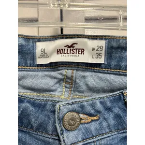Hollister Light Flare‎ Denim Jeans Low Rise Size 9 Long Zip/Button Pockets thumbnail 2
