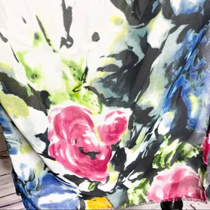 Multicolor Bohemian Abstract Floral Kimono Shawl Cover-Up Blouse Top One Size thumbnail 4