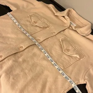 Aritzia Wilfred Free 100% Organic Cotton The Ganna Shaket, tan , oversized S thumbnail 6