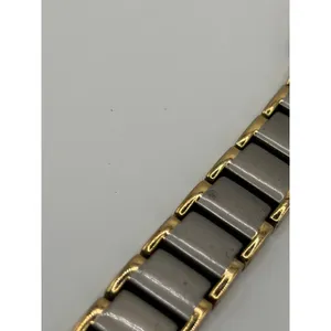 Delta Burke Rectangular Dial Two-Tone Quartz Watch Gold Silver Stainless Steel‎ thumbnail 4