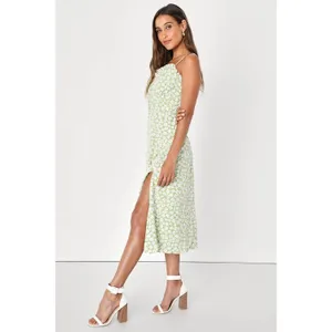 NWT Lulus Timeless Touch Green Floral Print A-Line Midi Dress Sundress Beachy XL thumbnail 4