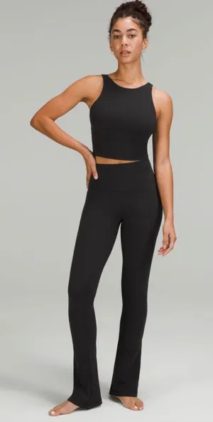 Lululemon Align High Rise Mini-Flared Pant 32" in Black Size 4 thumbnail 1
