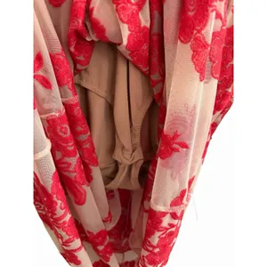 For Love‎ & Lemons Temecula Maxi Dress Red Floral Women's Size Medium thumbnail 16