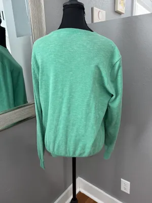 J. Crew Green Pullover Crewneck Preppy Casual Sweater Size Medium. thumbnail 3